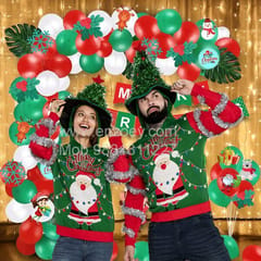 Christmas Party Balloons Decoration Kit Merry Christmas Combo With Decoration service at your place