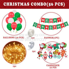 Christmas Party Balloons Decoration Kit Merry Christmas Combo With Decoration service at your place