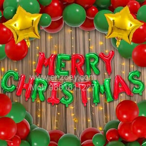 Christmas Party Balloons Decoration Kit Merry Christmas Combo With Decoration service at your place