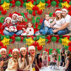 Christmas Party Balloons Decoration Kit Merry Christmas Combo With Decoration service at your place