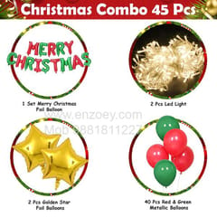 Christmas Party Balloons Decoration Kit Merry Christmas Combo With Decoration service at your place