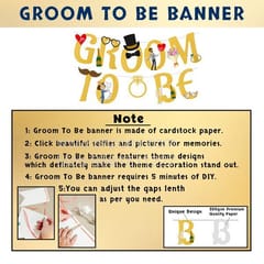 "Groom To Be" Theme Arch Balloons Decoration Kit with Black and Gold Satin Sash for Bachelorette Party, Bridal/Groom Shower for Boys With Decoration service at your place