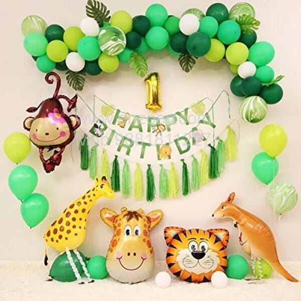 Jurassic Park Theme Balloons Decoration Kit For Kids Happy Birthday With Decoration service at your place