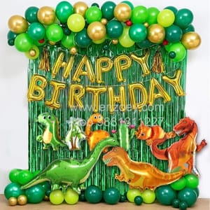Jurassic Park Theme Balloons Decoration Kit For Kids Happy Birthday With Decoration service at your place