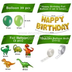 Jurassic Park Theme Balloons Decoration Kit For Kids Happy Birthday With Decoration service at your place