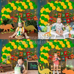 Jurassic Park Theme Balloons Decoration Kit For Kids Happy Birthday With Decoration service at your place