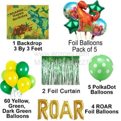 Jurassic Park Theme Balloons Decoration Kit For Kids Happy Birthday With Decoration service at your place