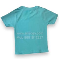 Round Neck Aqua Blue Design Unisex T-shirt