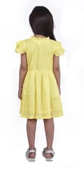 Cotton Crepe Frock - lemon yellow