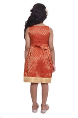 Brocade Frock- Red