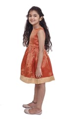 Brocade Frock- Red