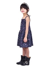 Girl's Casual Dress- Kingfisher Print