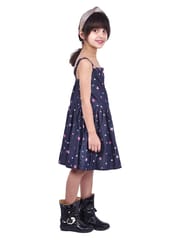 Girl's Casual Dress- Kingfisher Print