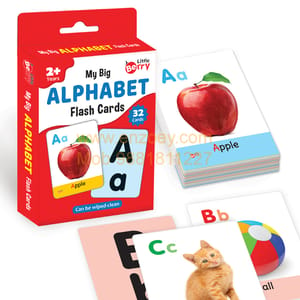Big ALPHABET Flash Cards for Kids (32 Cards) Fun Learning Toy for 2-6 years