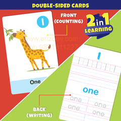 NUMBERS Write & Wipe Jumbo Flash Cards (With Marker Pen) for Kids 2+ Years