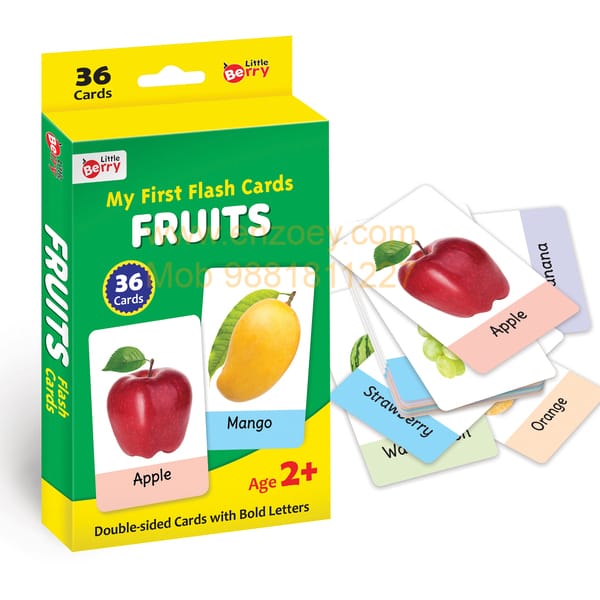 My First Fruits Flash Cards for Kids (36 cards) - Fun Learning Game