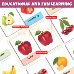 My First Fruits Flash Cards for Kids (36 cards) - Fun Learning Game