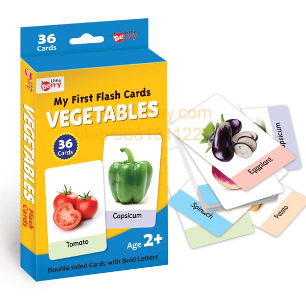 My First Vegetables Flash Cards for Kids (36 cards) - Fun Learning Game