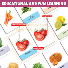 My First Vegetables Flash Cards for Kids (36 cards) - Fun Learning Game