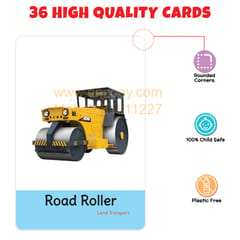 My First Transport Flash Cards for Kids (36 cards) - Fun Learning Game