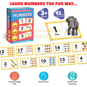 Numbers Early Learning Puzzle Game for Kids 2+ Years - Educational Toy (42 Pcs)