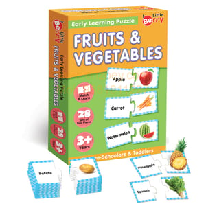 Fruits & Vegetables Early Learning Puzzle Game for Kids 2+ Years - Learning Toy