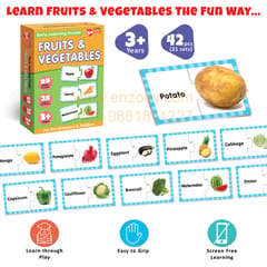 Fruits & Vegetables Early Learning Puzzle Game for Kids 2+ Years - Learning Toy