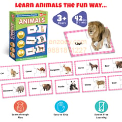 Animals Early Learning Puzzle Game for Kids 2+ Years - Fun & Educational Toy