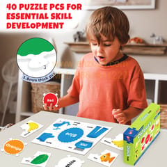 Colours Puzzle Game for Kids: Play and Learn Puzzle with Activity Book