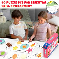 Shapes Puzzle Game for Kids: Play and Learn Puzzle with Activity Book