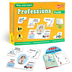 Professions Puzzle Game for Kids: Play and Learn Puzzle with Activity Book