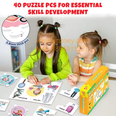 Professions Puzzle Game for Kids: Play and Learn Puzzle with Activity Book