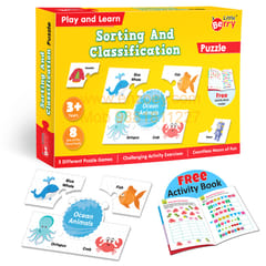 Sorting & Classification Puzzle for Kids: Play & Learn Puzzle with Activity Book