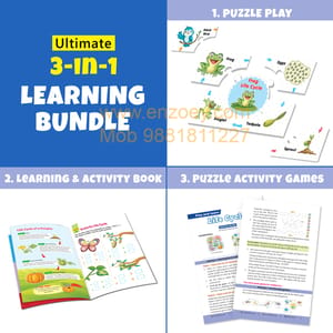 Life Cycle Puzzle Game for Kids: Play and Learn Puzzle with Activity Book