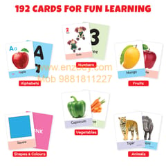 Big Flash Cards (Set of 6): ABC, Number, Shape, Colour, Fruit, Vegetable, Animal