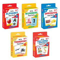 Big Flashcards for Kids (Set of 5): ABC, Number, Transport, Opposite, Sight Word