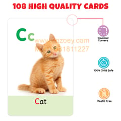 My First Flash Cards for Kids (Set of 3): ABC, Number, Shape & Colour - 108 Card