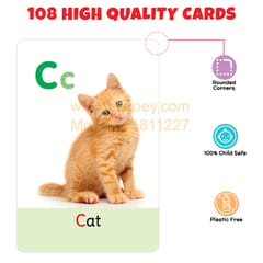 First Flash Cards for Kids (Set of 3): ABC, Numbers, Hindi Varnmala - 108 Cards