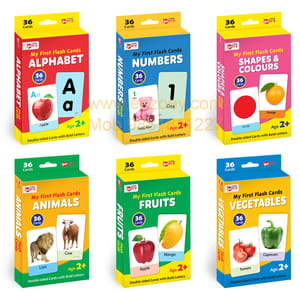 My First Flash Cards for Kids (Set of 6): Learning & Educational Toy - 216 Cards