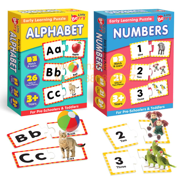 Alphabet and Number Early Learning Puzzles for Kids - Educational Toy