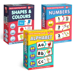 Alphabet, Number, Shape & Colour Early Learning Puzzle for Kids Educational Toy