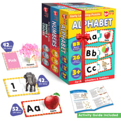 Alphabet, Number, Shape & Colour Early Learning Puzzle for Kids Educational Toy