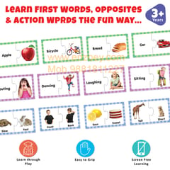 Opposites, First Words and Action Words Early Learning Puzzles for Kids