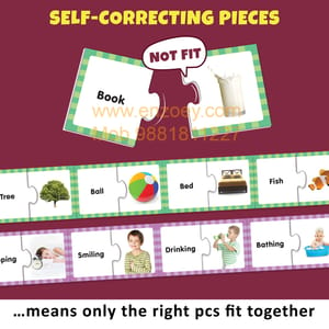 Opposites, First Words and Action Words Early Learning Puzzles for Kids