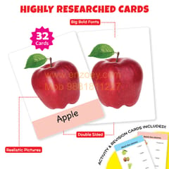 FRUITS Flash Cards for Kids (32 Cards) Fun Learning Toy for 2-6 years