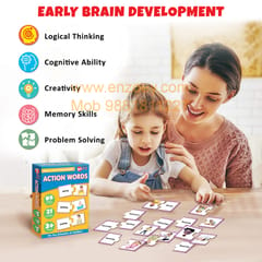 Action Words Early Learning Puzzle Game for Kids 2+ Year - Fun & Educational Toy