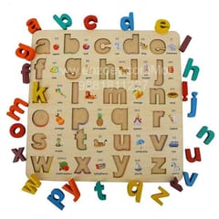 Wooden Small Alphabets Educational and Learning Toy for Kids (Small 3D Alphabet)