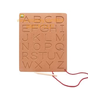 Combo Wooden Tracing Writing Practice Board with Dummy Pencil for Kids Boys & Girls to Write in Time Bound and Correct Way (ABC Capital Alphabet & Shape Board)