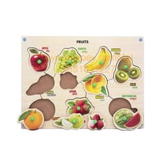 Wooden Puzzle with Knobs Educational and Learning Toy for Kids (Fruits)