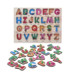 Wooden Puzzle with Knobs Educational and Learning Toy for Kids (Fruits-Animal-APLHABET)